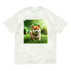 CC-LL (クク・ルル)の【柴犬】フォトリアル Organic Cotton T-Shirt