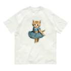 ハッピー・ディライト・ストアのバレリーナの子猫 オーガニックコットンTシャツ