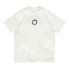 mieのmie糸巻きボタンリースアート オーガニックコットンTシャツ