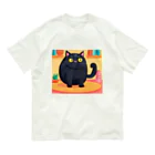 あにぽよのぽて黒猫 Organic Cotton T-Shirt