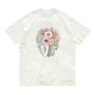 Unicorn0のFlower オーガニックコットンTシャツ