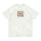 maloneyの被りものクマちゃん オーガニックコットンTシャツ