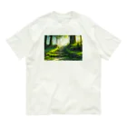 卯月なのかのGreen Green Journey　〜陽光に照らされた新緑の旅〜　No.2　「緑風の誘い」 Organic Cotton T-Shirt