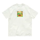 てきとーおんらいんの森のキャンパー Organic Cotton T-Shirt