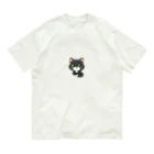 にゃんたれのグレーマーブル・ハチワレ仔猫コレクション Organic Cotton T-Shirt