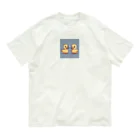 Caracolesｰカタツムリｰの2羽は友だち オーガニックコットンTシャツ