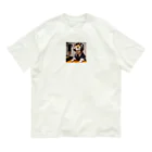 0416artの柴犬ラジオ オーガニックコットンTシャツ