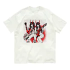 HELLOの赤デビル女ダ・ゾーン Organic Cotton T-Shirt