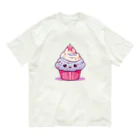 Vasetti_pressの可愛いカップケーキ Organic Cotton T-Shirt