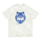 aokitaのリアルウルフデザイン［ブルー］ Organic Cotton T-Shirt