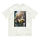 mamichin1122のひまわりで隠す娘 Organic Cotton T-Shirt