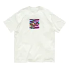 Kumamanのオーロラシルク オーガニックコットンTシャツ