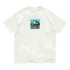 ワワジジドットクラブのドットロボットと恐竜のチェスゲームのドット絵B Organic Cotton T-Shirt