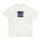 Chill_dreamのサイバーパンク風イラスト オーガニックコットンTシャツ