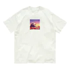 koba777のドット絵ハリネズミ オーガニックコットンTシャツ