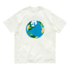 コチ(ボストンテリア)の地球(ドット絵) Organic Cotton T-Shirt