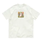 ZZRR12のウサギの遠足 オーガニックコットンTシャツ