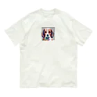 koba777のドット絵ビーグル オーガニックコットンTシャツ