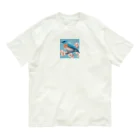 ❤︎cute❤︎のbeautiful blue bird オーガニックコットンTシャツ