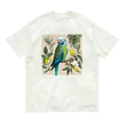 pinetreeのインコ２ オーガニックコットンTシャツ