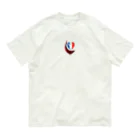 WINE 4 ALLの国旗とグラス：フランス（衣類） オーガニックコットンTシャツ