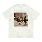 うまうまのclassic horse オーガニックコットンTシャツ