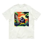 Crook-Aaronのぴくせるごりら Organic Cotton T-Shirt