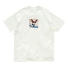 With-a-smileのサーフィン犬 Organic Cotton T-Shirt