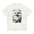 chikyunoutageのポメラニアンlove オーガニックコットンTシャツ