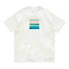 keita-sawadaのドット　プーケットの青い海 オーガニックコットンTシャツ