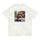 ✨🌏TCHD LLC SHOP🌏✨のノリノリスケボー猫ちゃん🐈🛹✨ オーガニックコットンTシャツ