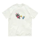 フレブルとパググッズS’IRISERの鼻ペチャクリスマス　パグ　黒パグ Organic Cotton T-Shirt