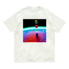 でおきしりぼ子の実験室のParticles‘ World(AI -Aided Design)-Square Pics オーガニックコットンTシャツ