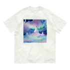 3tomo6's shopのオーロラの下に輝く結晶の城 Organic Cotton T-Shirt