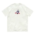 yacco-のお店のダイカット ある日のぱんだ オーガニックコットンTシャツ