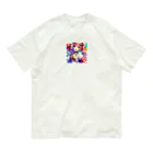 raio-nのエネルギッシュ・アニメーション オーガニックコットンTシャツ