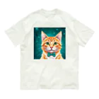 iyashi₋creatersの星空と猫さん Organic Cotton T-Shirt