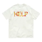 junichi-goodsのバルーン文字「HELP」（赤色系） オーガニックコットンTシャツ