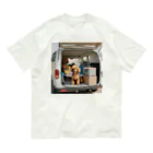 camper's dogのVanlife dog 可愛いトイプードル オーガニックコットンTシャツ