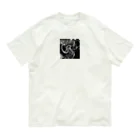 ほっこり絵音舎のビンテージ風哀愁 オーガニックコットンTシャツ