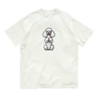 COCO SHOPのホワイトカラーのプードル（ちんちんポーズ） Organic Cotton T-Shirt