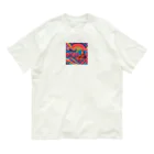 彩虎TigdolのPsychedelic history mix 3 オーガニックコットンTシャツ