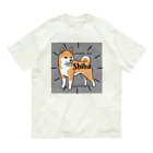 MarilyneのジャパニーズわんこShiba オーガニックコットンTシャツ