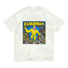waka11の黄色のスーパーマン オーガニックコットンTシャツ
