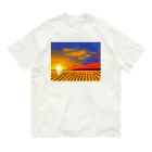 日々好日屋2号店の田んぼと夕焼け オーガニックコットンTシャツ