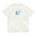 satoayaのアニマルカフェのキャンディードラゴン　青 オーガニックコットンTシャツ