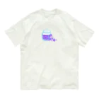 satoayaのアニマルカフェのキャンディードラゴン　紫 Organic Cotton T-Shirt