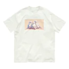 ちゅんちゅんショップの白いセキセイインコ オーガニックコットンTシャツ