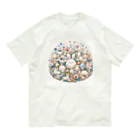 raio-nのハッピーフローラルファンタジー Organic Cotton T-Shirt