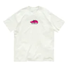 loveclonesのワニくん ピンク 0624 WANIGATOR ロゴ オーガニックコットンTシャツ